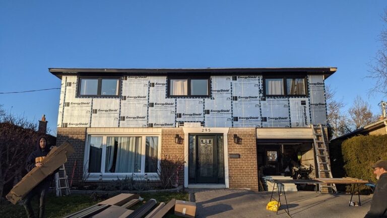 Gentek Midnight Surf – Before & After | Halton Hills Roofing & Aluminum